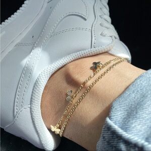 Gold Butterfly Anklet